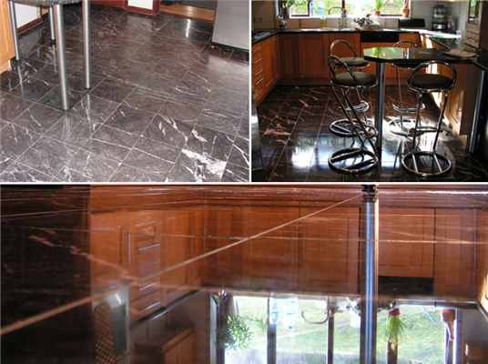 Case study: Marble – Resurfacing badly scratched black marble