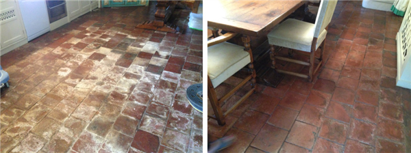Early Victorian Quarry Tiles in a Kitchen