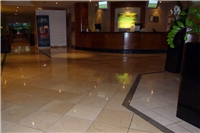 Limestone entrance – light grind, deep clean and finish