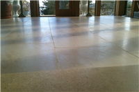 Limestone hallway clean and seal