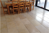 Limestone – repairs to cracked tiles, clean and finish