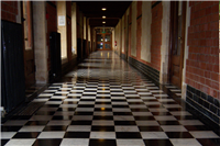 Marble hallway in a school – deep clean and finish