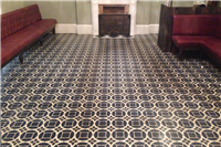 Moroccan encaustic tiles in bar – clean and finish