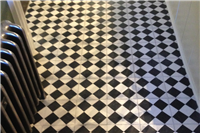 Moroccan encaustic tiles in bar – clean and finish