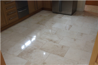 Travertine – filling 300 holes, deep clean